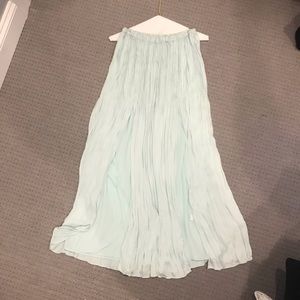 ♦️ CLUB MONACO PLEATED EGG BLUE MAXI SKIRT